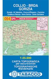 Harta 054 Tabacco Collio, Gorizia - Carso Isontino Brda - Nova Gorica