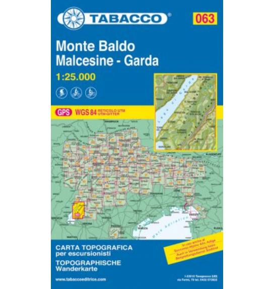 Karte 063 Monte Baldo, Malcesine, Garda-Tabacco