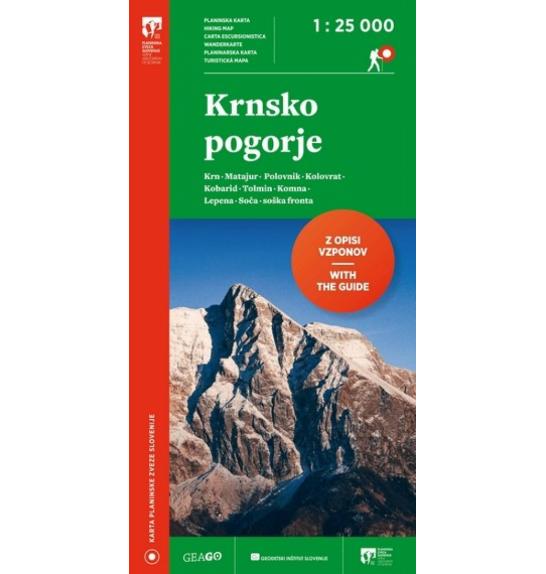 Landkarte Krnsko pogorje (Krn-Gebirge) 1:25 000