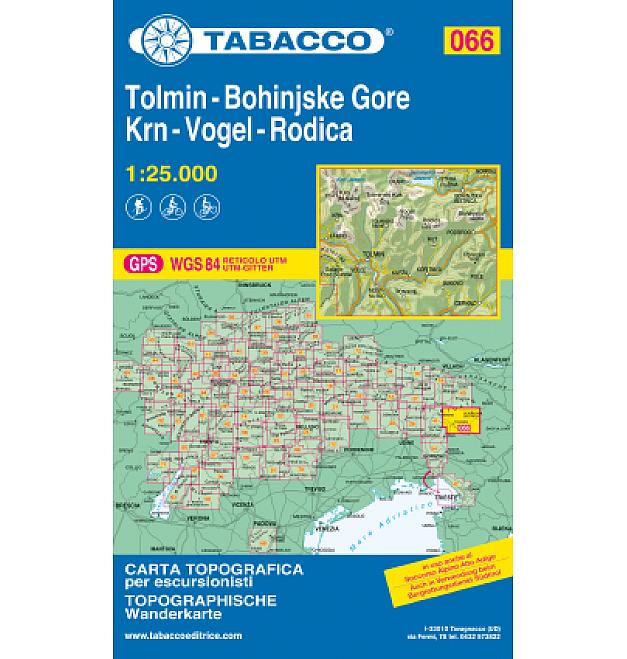 Mapa Tabaco 066 Tolmin, Bohinjske Gore, Krn