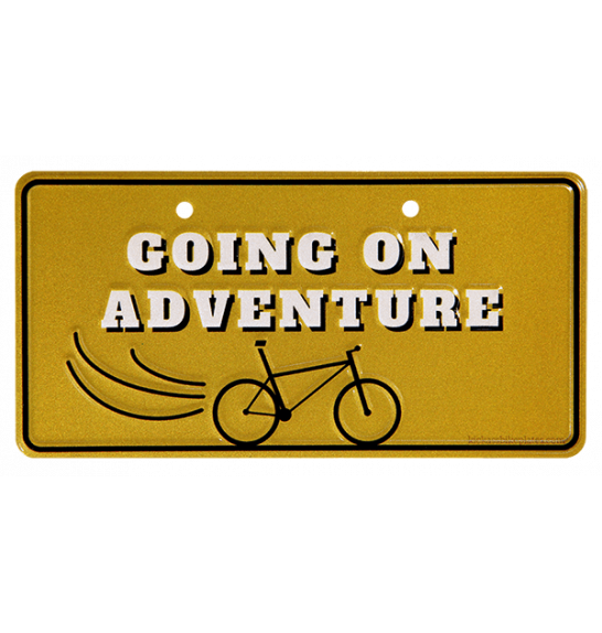 Targa per la bici Going on adventure