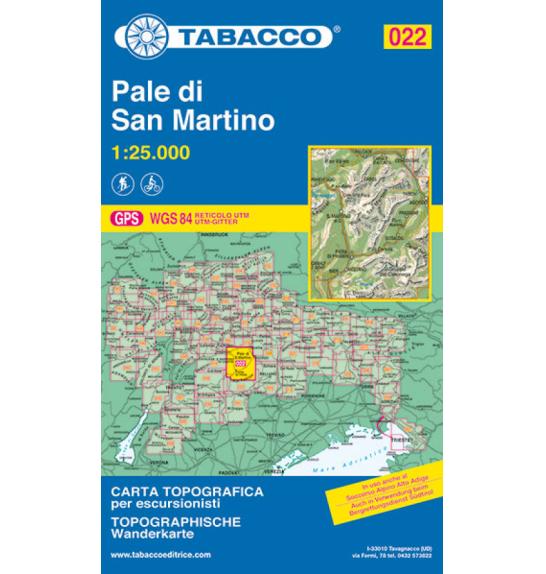 Karte 022 Pale di San Martino- Tabacco