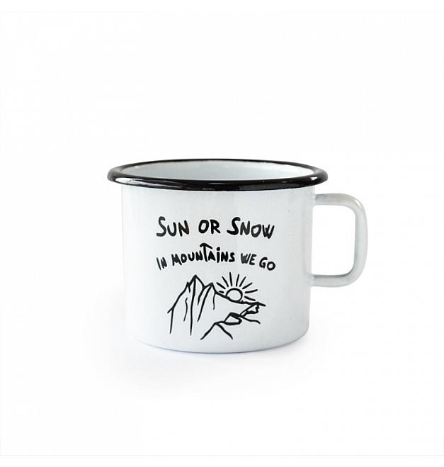 Emajliran lonček (0.37L) Cuckoo Cups Sun Or Snow