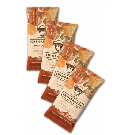 Package Chimpanzee Cashew Caramel Natural Energy Bar 4 for 3
