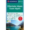 Zemljevid Kompass Zillertaler Alpen, Tuxer Alpen 37