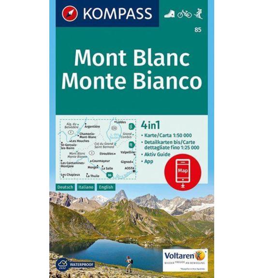 Zemljevid Kompass Mont Blanc 85- 1:50.000