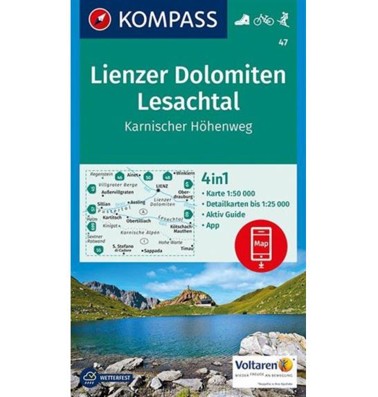 Zemljevid Kompass Lienzer Dolomiten, Lesachtal 47