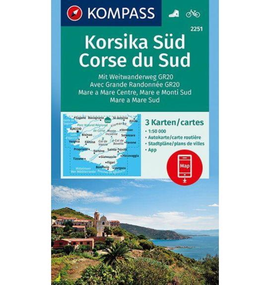 Zemljevid Kompass Korzika jug 2251- 1:50.000