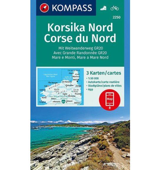 Zemljevid Kompass Korzika sever 2250- 1:50.000
