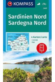 Zemljovid Kompass Sardinija - sever 2497 -  1:50.000