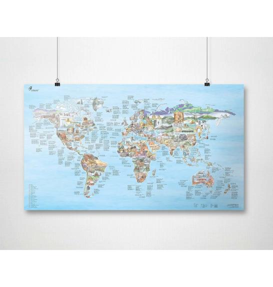 Climbing map of the world