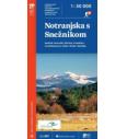 Mapa de Notranjska con Snežnik 1: 50.000