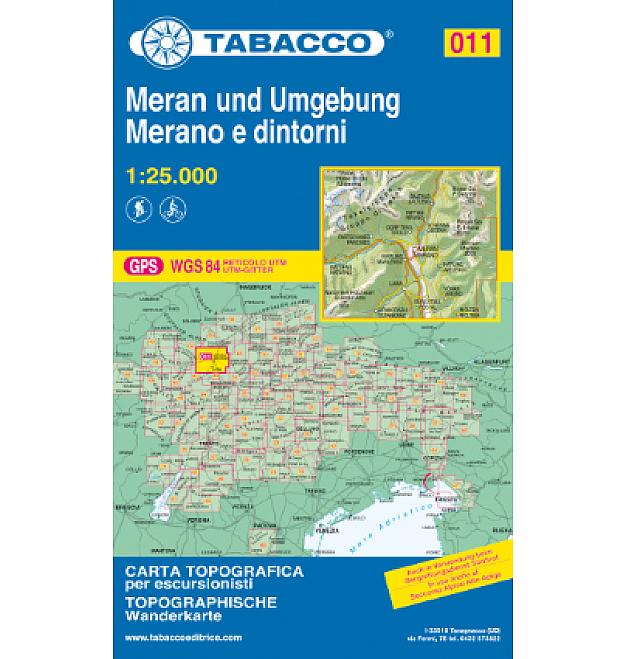 Mapa Tabaco 011 Merano e dintorni / Meran und Umgebung