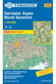 Zemljovid Tabacco  040 Monti Sarentini / Sarntaker Alpen