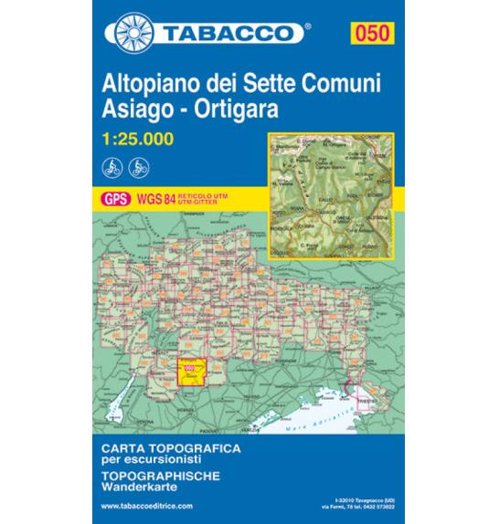 Zemljevid Tabacco 050 Altopiano dei Sette Comuni