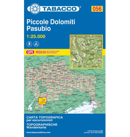 Zemljovid Tabacco 056 Piccole Dolomiti - Pasubio