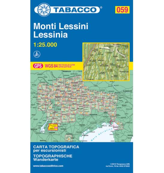 Map Tabacco 059 Monti Lessini - Lessinia