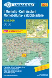 Karta Tabacco 070 Il Montello - Colli Asolani - Montebelluna - Valdobbiadene