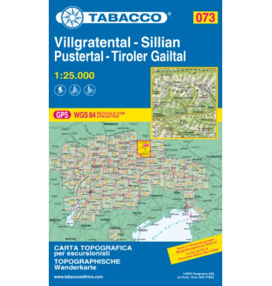 Map Tabacco 073 Villgratental, Sillian, Pustertal, Tiroler Gailtal