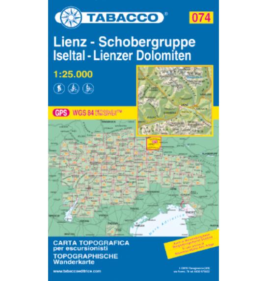 Mappa Tabacco 074  Lienz, Schobergruppe; Iseltal, Lienzer Dolomiten