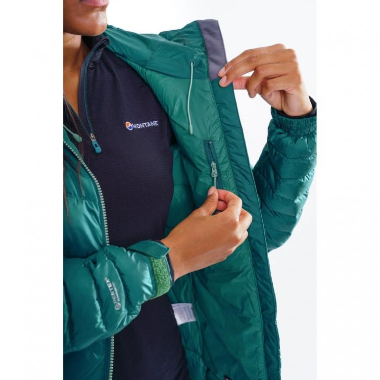 Montane Womens Cloudmaker Jacket Top Blue Sports Outdoors Full Zip Hooded Warm 