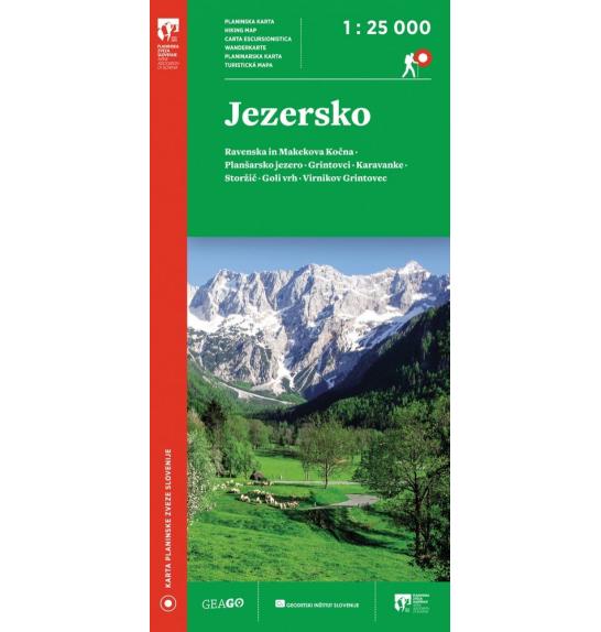 Hiking map PZS Jezersko 1:25000
