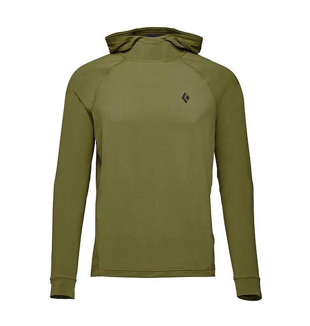 Sudadera con capucha deportiva para hombre Black Diamond Alpenglow UPF 40+