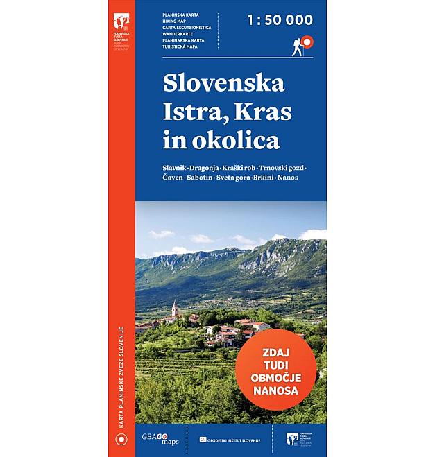 Karta Slovenske Istre, Kras 1:50,000