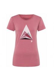 Camiseta de manga corta Black Diamond Mountain Transparencia para mujer