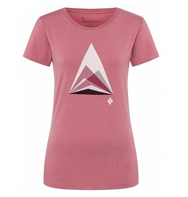Camiseta de manga corta Black Diamond Mountain Transparencia para mujer