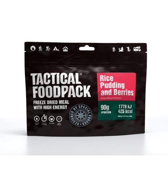 Gefriergetrocknete Mahlzeit Tactical Foodpack Reispudding mit Himbeeren, 90g