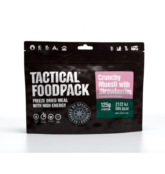 Alimento Disidratato Tactical Foodpack Muesli Croccante con Fragole, 125g