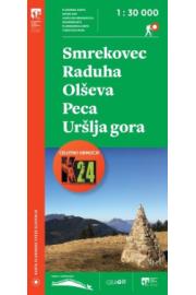 Karta PZS Smrekovec, Raduha, Olševa 1:30 000