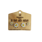 Drvene naušnice WoodCo Daisies velike i male