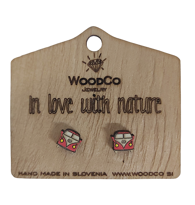 Pendientes de madera WoodCo VW T1