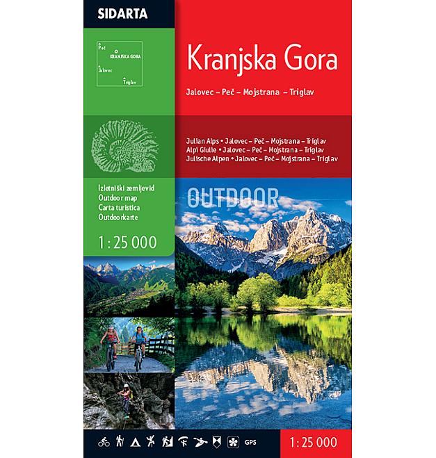 Zemljovid Kranjska Gora 1:25 000