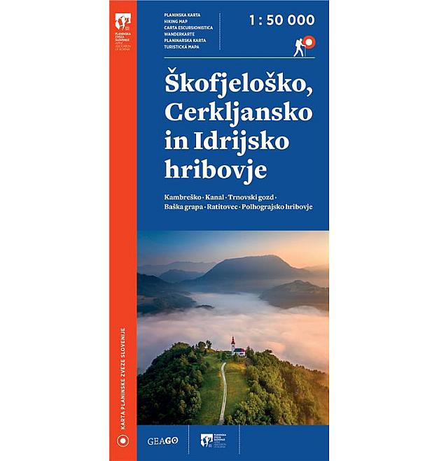 Mapa de PZS Škofjeloško, Cerkljansko hribovje 1:50.000