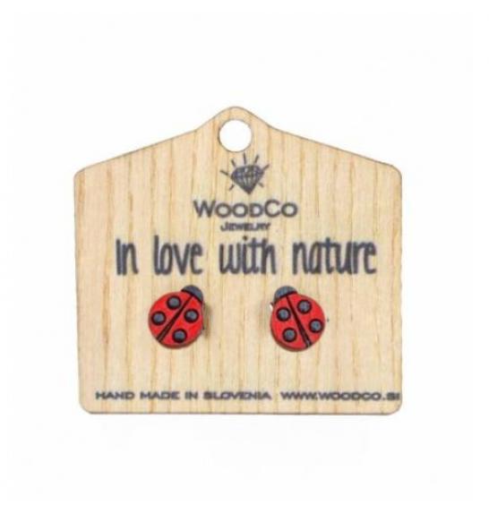 Drvene naušnice WoodCo Pikapolonice