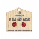 Pendientes de madera WoodCo Mariquita