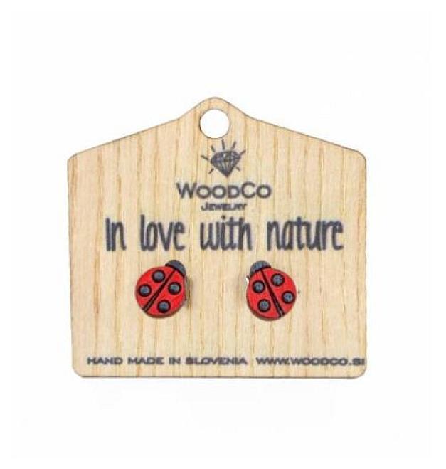 Pendientes de madera WoodCo Mariquita