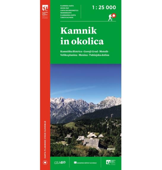 Planinska zveza Slovenije Kamnik in okolica 1:25 000