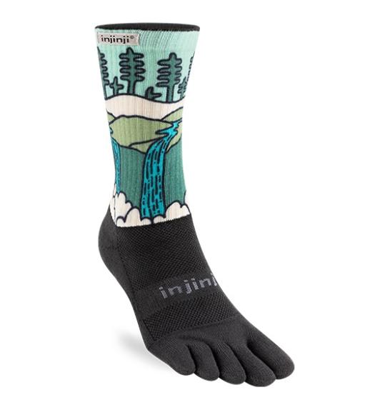Men's socks Injinji Artist Designed Trail Mid-Weight Crew