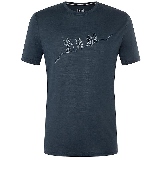 Camisa merino de manga corta para hombre Super.natural Senderismo