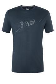 Herren-Merino-Kurzarmshirt Super.natural Hiking