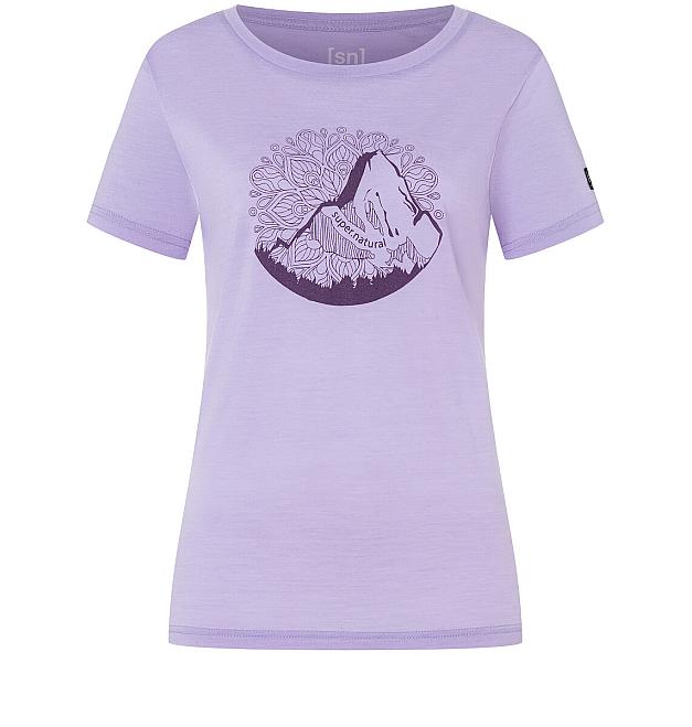 Super.natural Mountain Mandala Kurzarm-Merino-Damen-T-Shirt