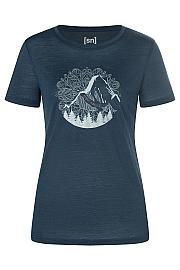 Super.natural Mountain Mandala Kurzarm-Merino-Damen-T-Shirt
