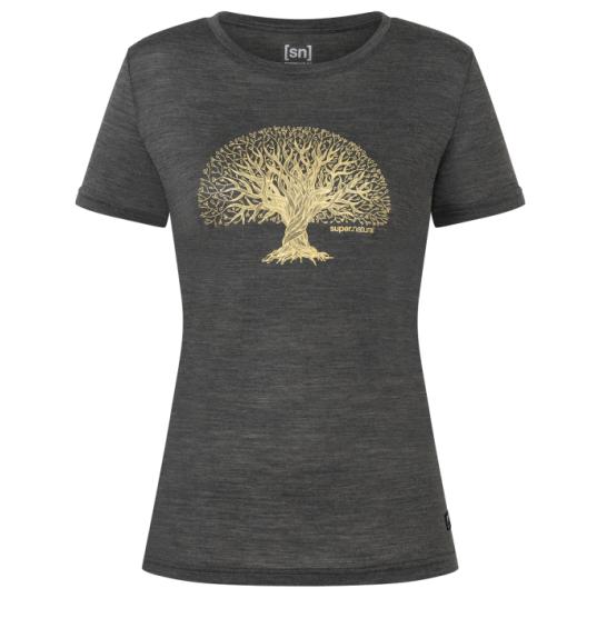 Merino-T-Shirt für Damen Super.natural Tree of Knowledge