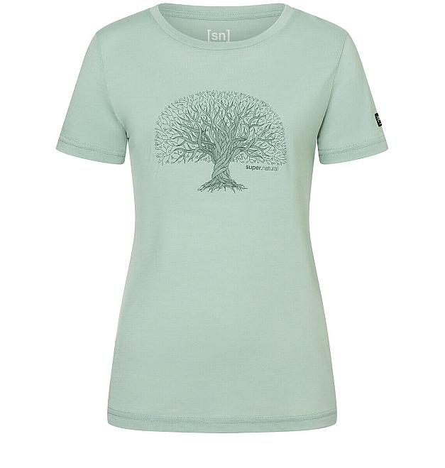 Ženska merino majica s kratkimi rokavi Super.natural Tree of Knowledge