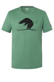 Merino-T-Shirt für Herren Super.natural Skiing bear