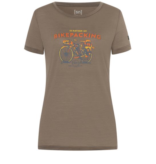 Merino-T-Shirt für Damen Super.natural Bikepacking